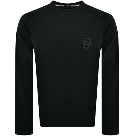 BOSS Sidney 59 Quarter Zip Sweatshirt Black | Mainline